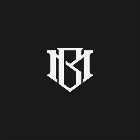 Premium Vector | Initial mb bm m b monogram logo template vector illustration isolated in black ...