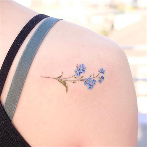 Forget-Me-Not Flower Tattoo Meaning | Flower tattoo meanings, Blue ...