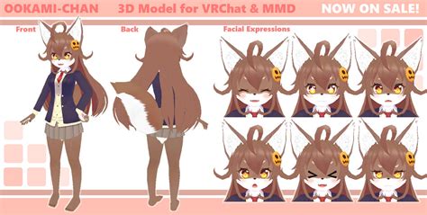 [VRChat][MMD] Ookami-chan the Wolf Girl Avatar by asdfg21 on DeviantArt