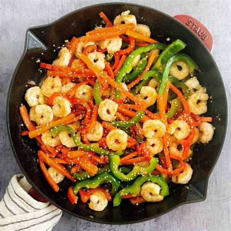 Honey Orange Shrimp w/Stir Fry Vegetables - The Oregon Dietitian