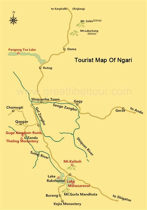 Mount Kailash Kora Route Maps, Kailash Manasarovar Tour Maps