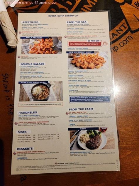 Online Menu of Bubba Gump Shrimp Co. Restaurant, Denver, Colorado ...