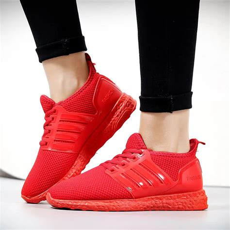 PINSV Winter Running Shoes For Women Red Sneakers Women 2017 Women ...