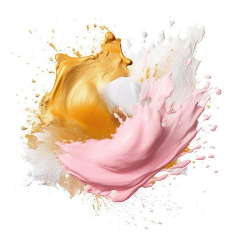 Premium AI Image | Smudge paint blot splash isolated on white ...