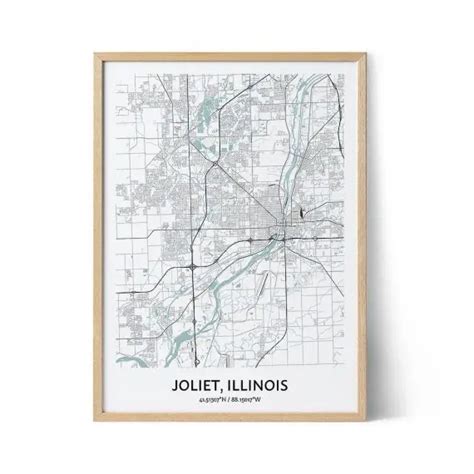 Joliet Map Poster - Your City Map Art - Positive Prints