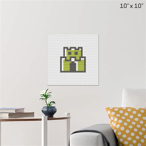 Mario Castle Pixel Art Wall Poster - Build Your Own with Bricks! - BRIK