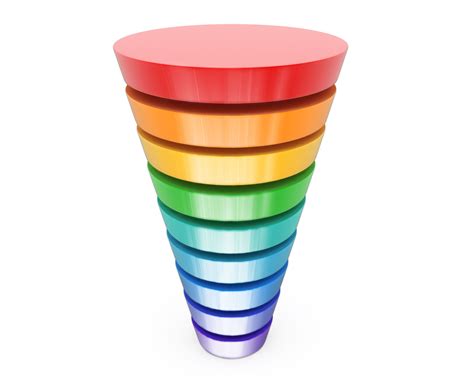 0914 Multicolor Funnel Graphic For Sales Process Stock Photo | PowerPoint Templates Download ...