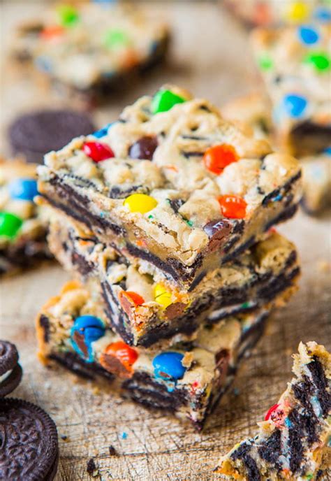 Loaded M&M Oreo Cookie Bars | AllFreeCasseroleRecipes.com