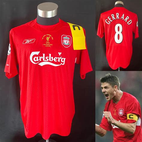 Liverpool 2005 Reebok Home Official shirt GERRARD UEFA