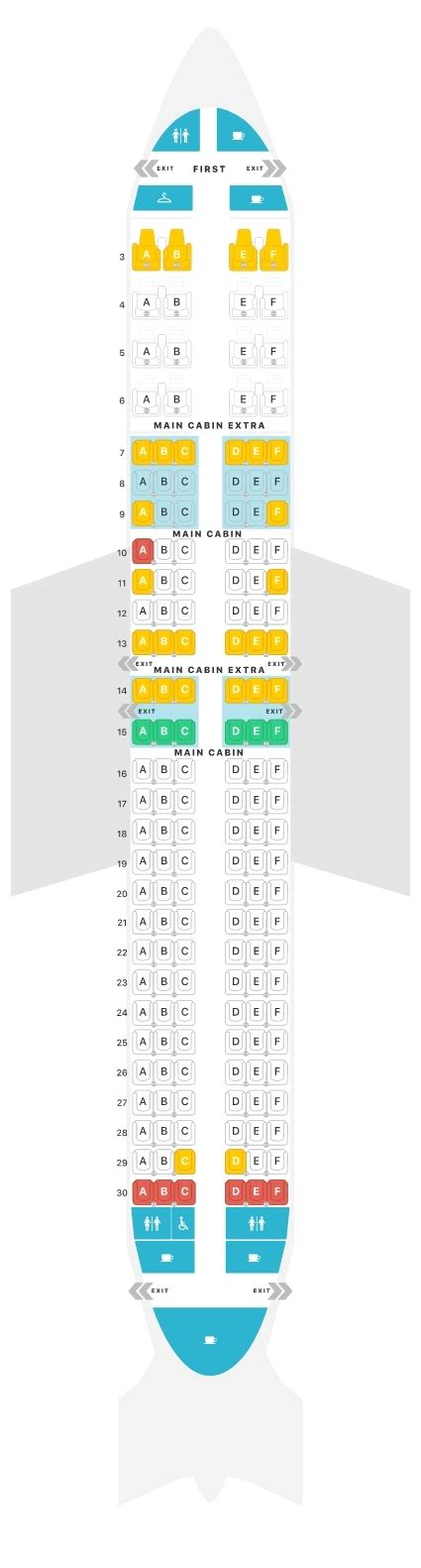 Boeing 737-800 American Airlines Seat Map | Airportix