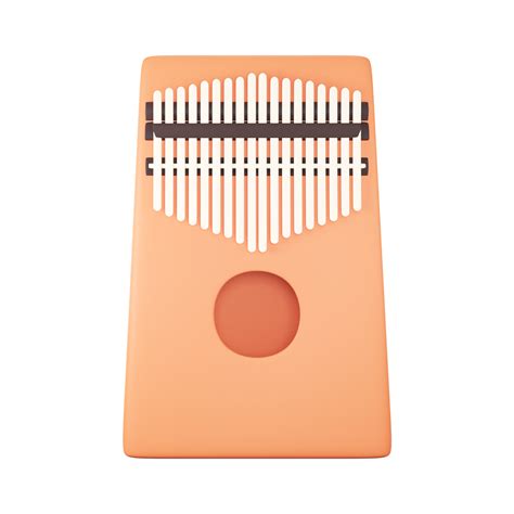 Isolated Mbira Musical Instrument 3D Icon In Peach Color. 23653547 PNG