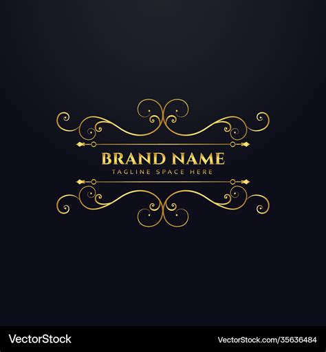 Luxury brand royal logo concept background design Vector Image