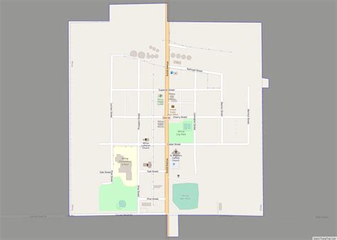 Map of Milroy city, Minnesota