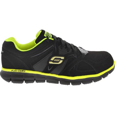 Skechers for Work Men's Synergy Ekron Alloy Toe Work Shoe Color Black ...