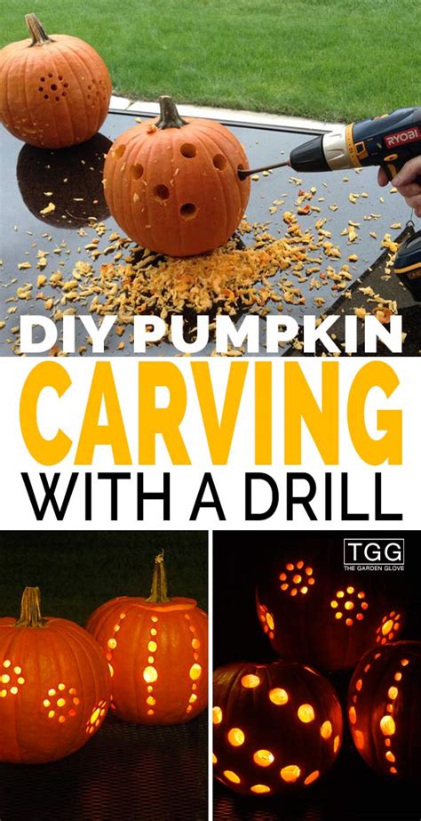 DIY Pumpkin Carving With A Drill • The Garden Glove