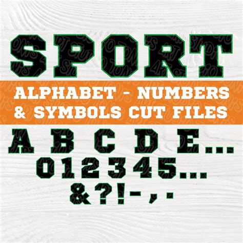 Sport Font SVG Varsity Font Svg Sport Cut Files Alphabet - Etsy UK