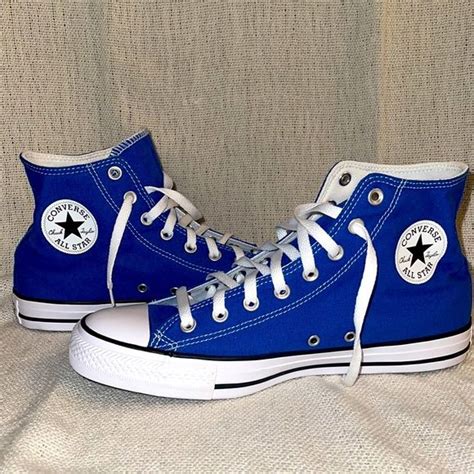 Royal Blue High Top Converse | Blue converse outfit, Blue shoes, Royal ...