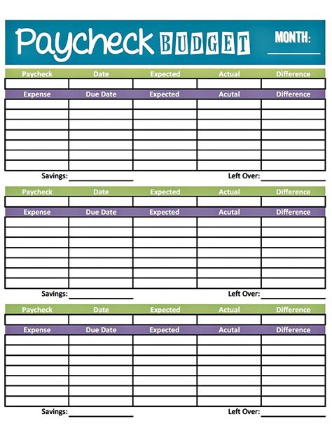 Free Printable Bi Weekly Budget Template - Free Printable