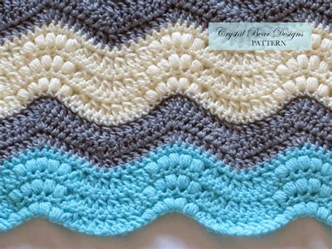 Crochet Baby Blanket PATTERN / Chevron Ripple Afghan - Etsy