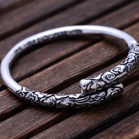 Pure Silver Adjustable Bangle Bracelet @theBohoFairy 999 Pure Silver ...