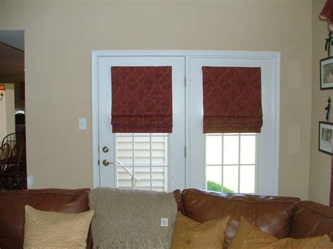 Beautiful shades for your french door | Shades for french doors, Flat roman shade, French doors