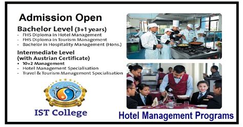 Admission Open to Hotel Management Programs at IST College |Collegenp