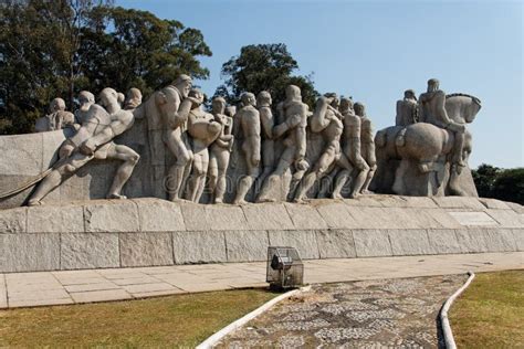 Bandeiras Monument Sao Paulo Brazil Stock Photo - Image of southeast ...