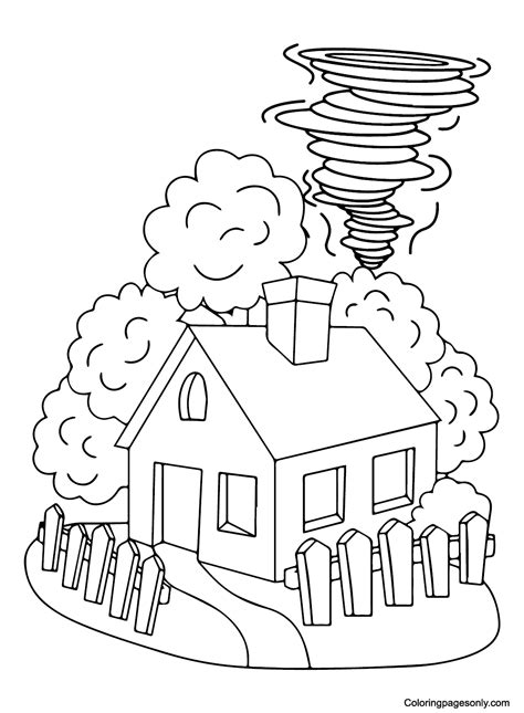 Tornado Coloring Pages Printable for Free Download