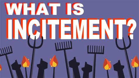 Incitement Meaning and Law: What is Incitement and What Does the Law Say About Incitement? - YouTube