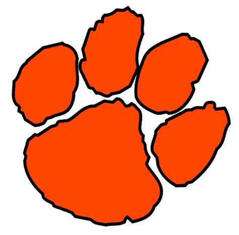 Tiger paw print, Clemson tiger paw, Clemson paw stencil