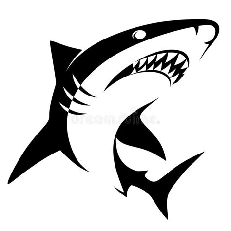 Shark sign stock vector. Illustration of tattoo, symbol - 46948314 in ...