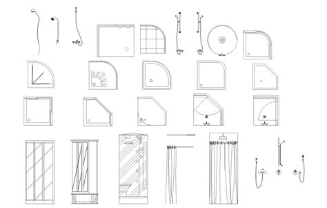 Shower CAD Block In DWG File - Cadbull