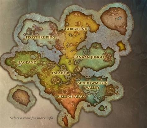 Zone Map of Draenor | World of warcraft, World of warcraft map, Warcraft