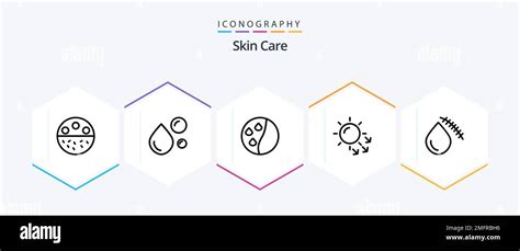 Skin 25 Line icon pack including bleeding. skin. natural oil. dry skin ...