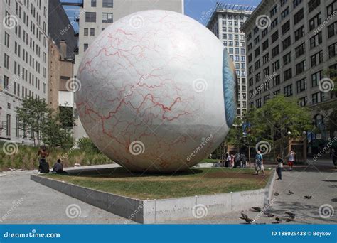 Giant eyeball sculpture editorial stock photo. Image of summer - 188029438