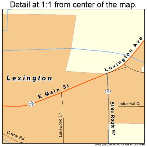 Lexington Ohio Street Map 3942994