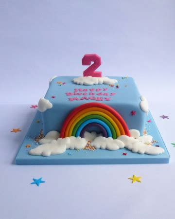 Square Rainbow Cake | Karen's Cakes