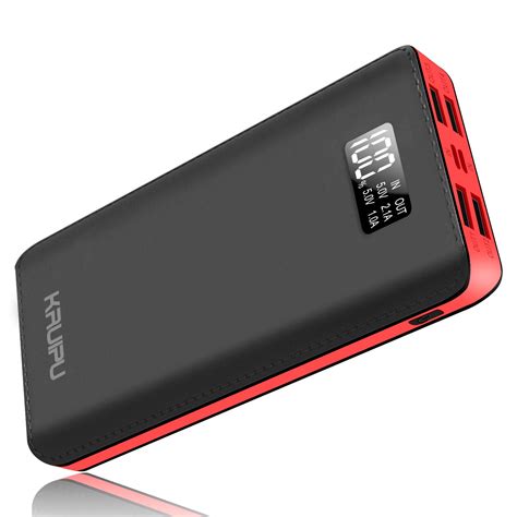 Power Bank 24000mAh Portable Charger Battery Pack 4 Output Ports RED ...