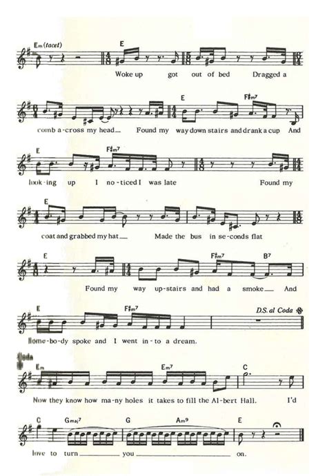 The Beatles A DAY IN THE LIFE Sheet music | Easy Sheet Music