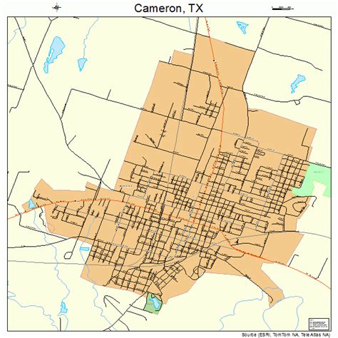 Cameron Texas Street Map 4812040