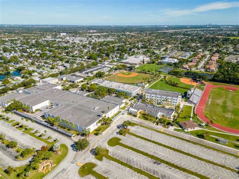 Aerial Photo Western High School Stock Photo - Image of broward, school ...