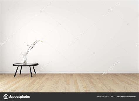 Living Room Interior on empty white wall background - minimal de — Stock Photo © Minny0012011 ...