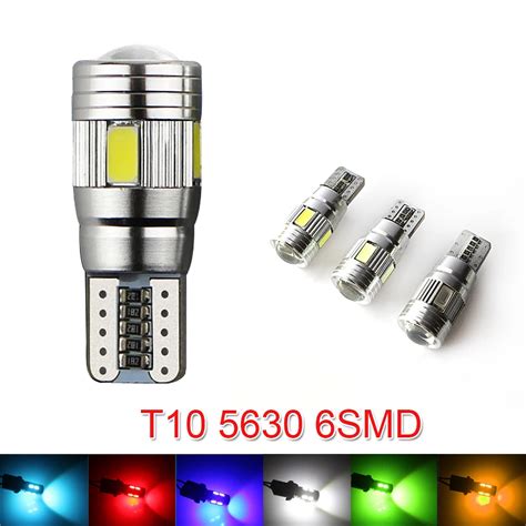 New update 6 colors T10 LED 1 PCS Auto Car Light Bulb 5730 SMD 6 LED ...