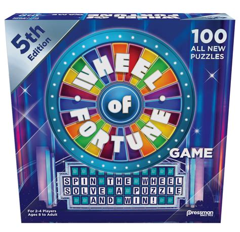 Pressman Wheel of Fortune Game: 5th Edition - Spin the Wheel, Solve a ...