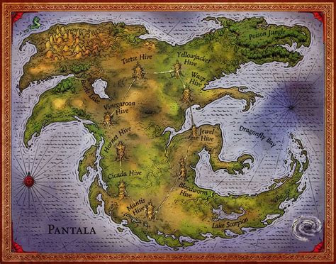 Pantala map. It looks like a dragon! | Wings of fire, Wings of fire dragons, Fantasy world map