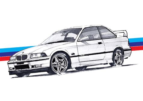 1995 Bmw M3 Drawing by Style Xpress SG | Pixels