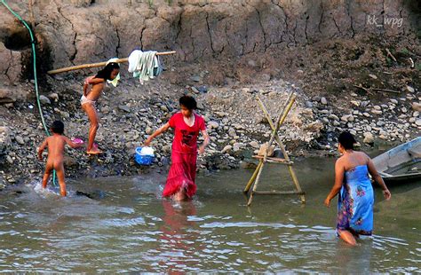 FAMILY BATHING, Nam Khan River, Luang Prabang, Laos | Flickr