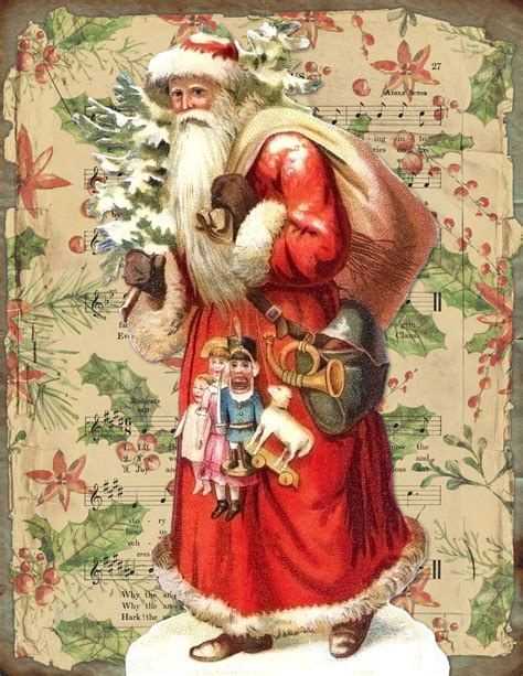 Vintage Christmas Santa Free Stock Photo - Public Domain Pictures