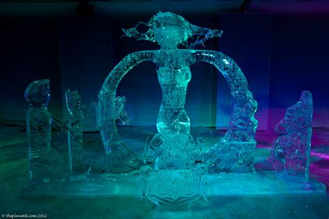 Ice Sculptures at Night at Winterlude Ottawa