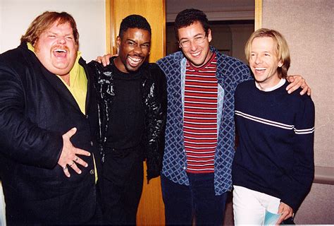 Adam Sandler and Chris Farley hung with the SNL crowd. | The Most '90s ...